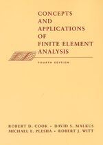 ISBN 9780471356059: Concepts and Applications of Finite Element Analysis