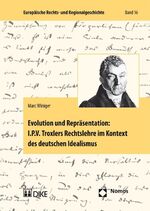 ISBN 9783037513736: Evolution und Repräsentation: I.P.V. Troxlers Rechtslehre im Kontext des deutschen Idealismus