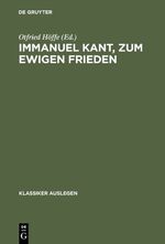 ISBN 9783050026930: Immanuel Kant, zum ewigen Frieden