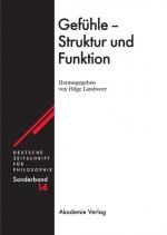 ISBN 9783050036120: Gefühle - Struktur und Funktion