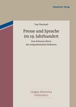 ISBN 9783050057057: Presse und Sprache im 19. Jahrhundert - Eine Rekonstruktion des zeitgenössischen Diskurses