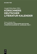 ISBN 9783110020687: Kürschners Deutscher Literatur-Kalender. 56. Jahrgang 1974