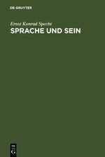 ISBN 9783110051537: Sprache und Sein