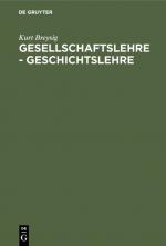 ISBN 9783110053012: Gesellschaftslehre - Geschichtslehre