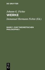 ISBN 9783110064872: Zur theoretischen Philosophie I