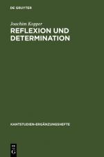ISBN 9783110066173: Reflexion und Determination