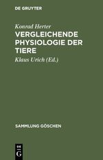 ISBN 9783110067262: Vergleichende Physiologie der Tiere  3. Aufl.