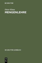 ISBN 9783110077261: Mengenlehre