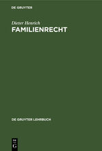 ISBN 9783110081695: Familienrecht