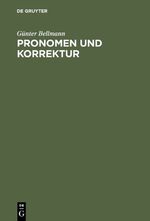 ISBN 9783110124019: Pronomen und Korrektur - Zur Pragmalinguistik der persönlichen Referenzformen