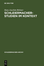 Hans-Joachim Birkner: Schleiermacher-Stu Hans-Joachim Birkner: Schleiermacher-Stu