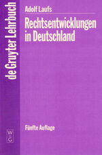 Herausgeber: Degruyter: Rechtsentwicklun