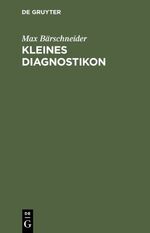 ISBN 9783110146738: Kleines Diagnostikon