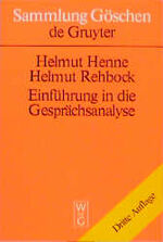 ISBN 9783110148572: Einführung in die Gesprächsanalyse. Sammlung Göschen ; (Nr  2212)