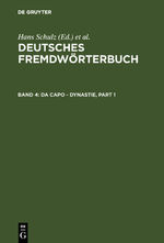 ISBN 9783110162356: Deutsches Fremdwörterbuch / da capo - Dynastie