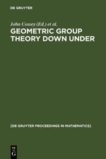 ISBN 9783110163667: Geometric Group Theory Down Under