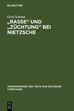 ISBN 9783110168723: "Rasse" und "Züchtung" bei Nietzsche