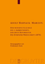 ISBN 9783110175332: Adolf Harnack: Marcion