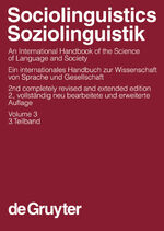 ISBN 9783110184181: Sociolinguistics / Soziolinguistik. Volume 3