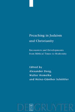 ISBN 9783110196658: Preaching in Judaism and Christianity