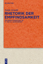 ISBN 9783110275742: Rhetorik der Empfindsamkeit