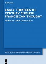 ISBN 9783110682403: Early Thirteenth-Century English Franciscan Thought