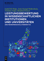 ISBN 9783110689778: Leistungsbewertung in wissenschaftlichen Institutionen und Universitäten - Eine mehrdimensionale Perspektive