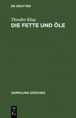 ISBN 9783111008523: Die Fette und Öle