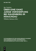 ISBN 9783111046631: Über eine ganz junge Verwerfung bei Rauenberg im Kraichgau