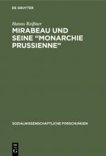 ISBN 9783111047225: Mirabeau und seine "Monarchie Prussienne"