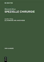 Gunther Wittig: Narkose und Anästhesie Gunther Wittig: Narkose und Anästhesie