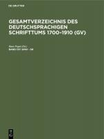 ISBN 9783111086682: Gesamtverzeichnis des deutschsprachigen Schrifttums 1700–1910 (GV) / Spav - Sr