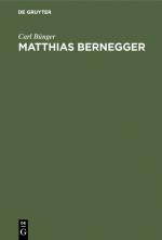 ISBN 9783111103877: Matthias Bernegger