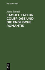 ISBN 9783111104362: Samuel Taylor Coleridge und die englische Romantik