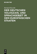 ISBN 9783111166797: Der Deutschen Volkszahl und Sprachgebiet in den europäischen Staaten - Eine statistische Untersuchung