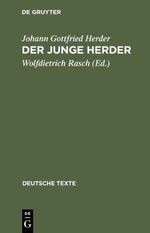 Herder, Johann Gottfried: Der junge Herd Herder, Johann Gottfried: Der junge Herd