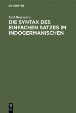 ISBN 9783111212852: Die Syntax des einfachen Satzes im Indogermanischen