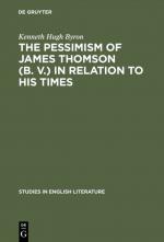 ISBN 9783111271835: The pessimism of James Thomson (B. V.) in relation to his times