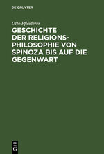 ISBN 9783111278810: Geschichte der Religionsphilosophie von Spinoza bis auf die Gegenwart