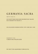 ISBN 9783111382302: Die Bistümer der Kirchenprovinz Mainz. Das Erzbistum Mainz 3: Die Mainzer Erzbischöfe von 1089 bis 1200