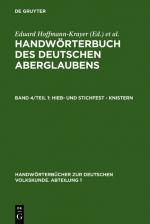 ISBN 9783111878126: Handwörterbuch des deutschen Aberglaubens / Hieb- und stichfest - knistern