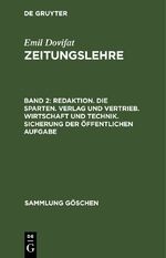 ISBN 9783112310373: Redaktion. Die Sparten. Verlag und Vertrieb. Wirtschaft und Technik. Sicherung der öffentlichen Aufgabe