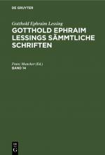 ISBN 9783112326411: Gotthold Ephraim Lessings Sämmtliche Schriften. Band 14