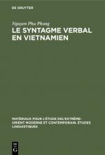 ISBN 9783112326978: Le syntagme verbal en vietnamien