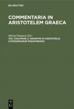 ISBN 9783112332337: Commentaria in Aristotelem Graeca / Anonymi in Aristotelis categoriarum paraphrasis