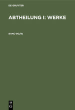 ISBN 9783112334379: Abtheilung I: Werke / Logik, Physische Geographie, Pädagogik