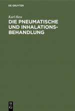 ISBN 9783112338179: Die pneumatische und Inhalations-Behandlung