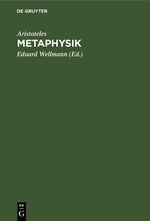 ISBN 9783112363119: Metaphysik