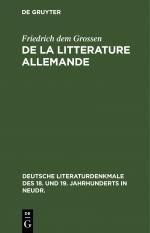 ISBN 9783112367155: De la litterature allemande