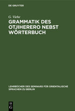 ISBN 9783112387450: Grammatik des Otjiherero nebst Wörterbuch